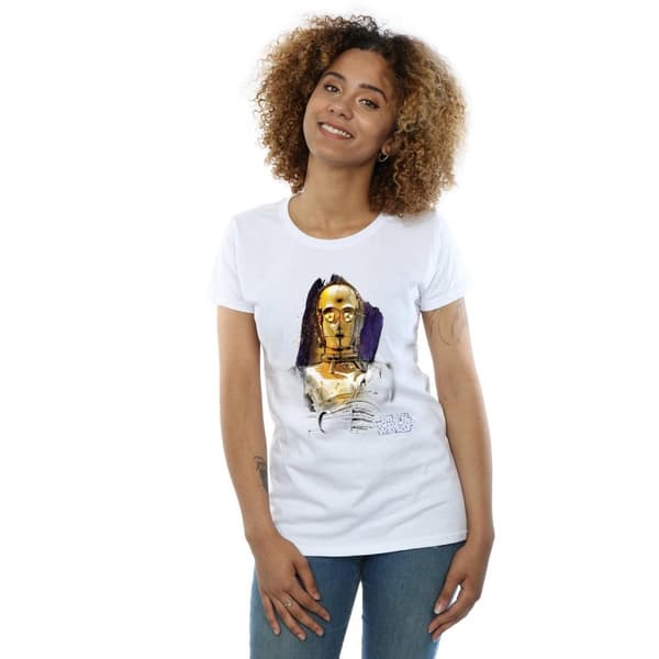 Star Wars Dam/Tjej - De sista jedi C-3PO T-shirt i borstad bomull