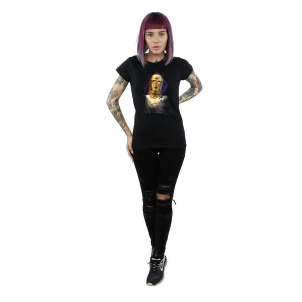 Star Wars Dam/Tjej - De sista jedi C-3PO T-shirt i borstad bomull