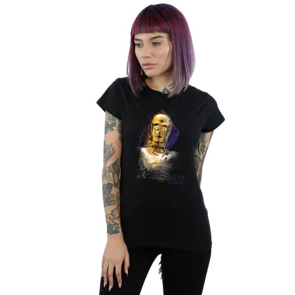 Star Wars Dam/Tjej - De sista jedi C-3PO T-shirt i borstad bomull