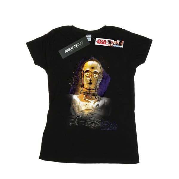 Star Wars Dam/Tjej - De sista jedi C-3PO T-shirt i borstad bomull
