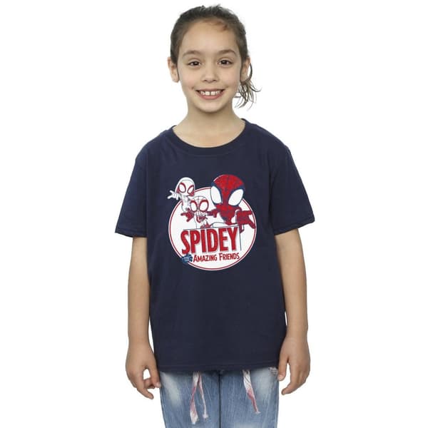 Marvel Girls Spidey And His Amazing Friends Circle Cotton T-Shirt
