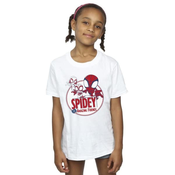 Marvel Girls Spidey And His Amazing Friends Circle Cotton T-Shirt