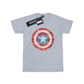 Miniatyrbild 1 av 3: Marvel Dam/dam Captain America - pixelerad sköld Boyfriend-t-shirt i bomull
