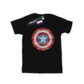 Miniatyrbild 1 av 3: Marvel Dam/dam Captain America - pixelerad sköld Boyfriend-t-shirt i bomull