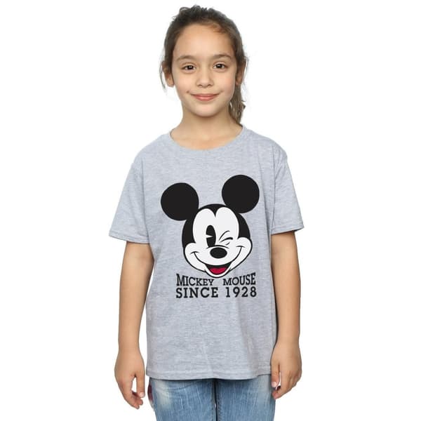 Disney Girls Mickey Mouse Since 1928 Cotton T-Shirt