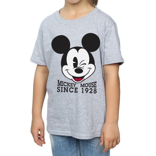 Disney Girls Mickey Mouse Since 1928 Cotton T-Shirt