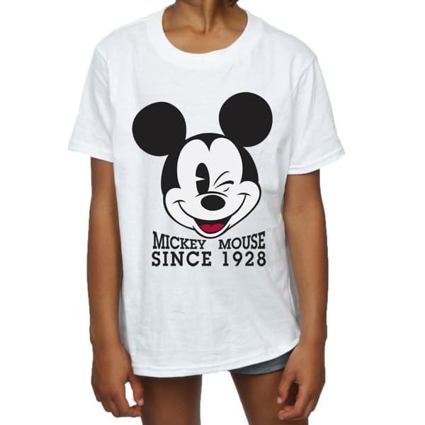 Disney Girls Mickey Mouse Since 1928 Cotton T-Shirt