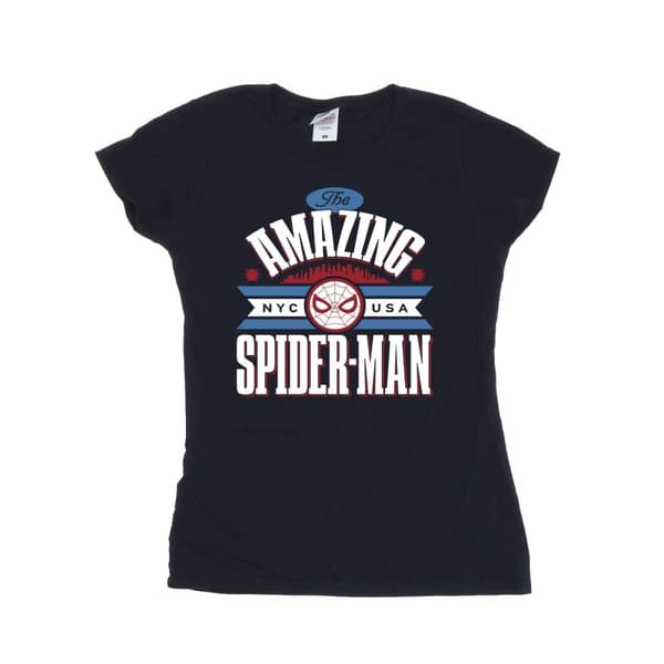 Marvel Womens/Ladies Spider-Man NYC Amazing Cotton T-Shirt