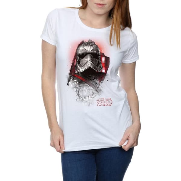 Star Wars Dam/Tjej The Last Jedi - Kapten Phasma - T-shirt i borstad bomull