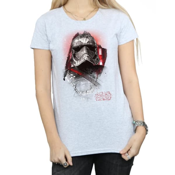 Star Wars Dam/Tjej The Last Jedi - Kapten Phasma - T-shirt i borstad bomull