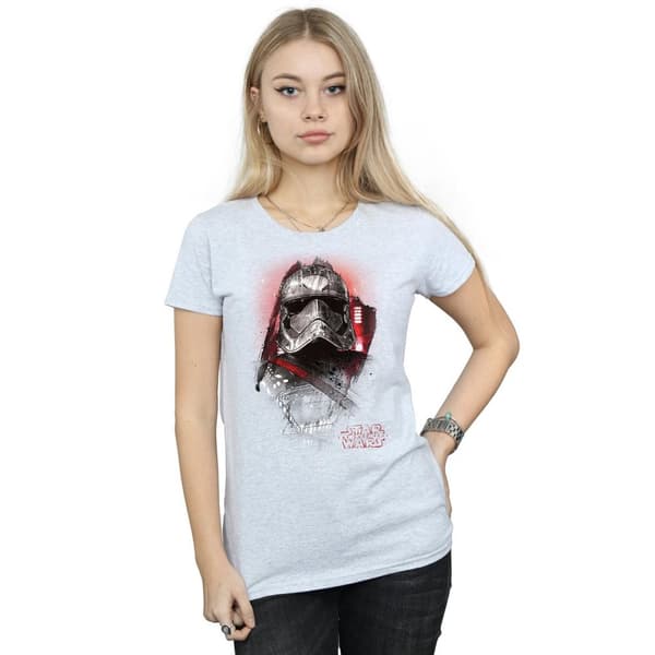 Star Wars Dam/Tjej The Last Jedi - Kapten Phasma - T-shirt i borstad bomull
