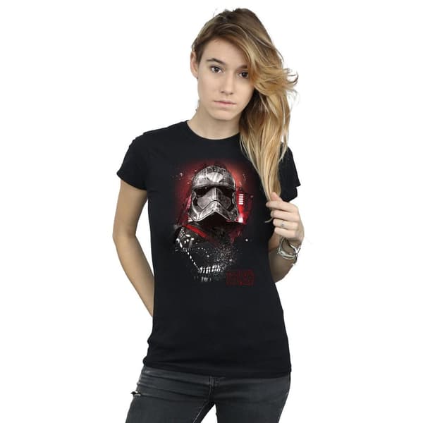 Star Wars Dam/Tjej The Last Jedi - Kapten Phasma - T-shirt i borstad bomull