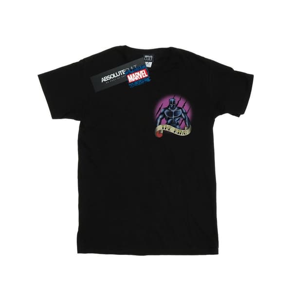 Marvel Pojkvänströja i bomull med Black Panther-tatuering på bröstet - dam/dam Black XXL