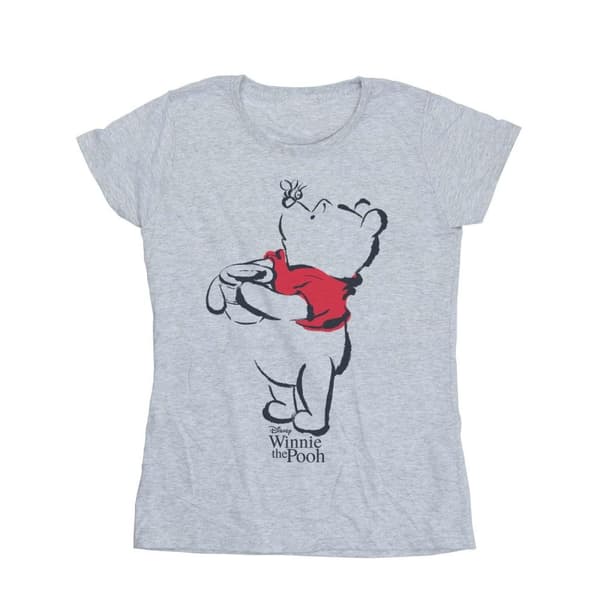 Disney Womens/Ladies Winnie The Pooh Drawing Cotton T-Shirt