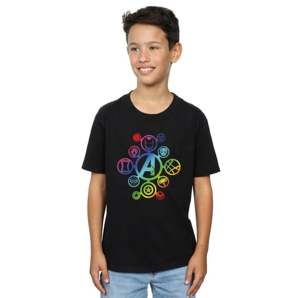 Marvel Boys Avengers Infinity War Rainbow Icons T-Shirt