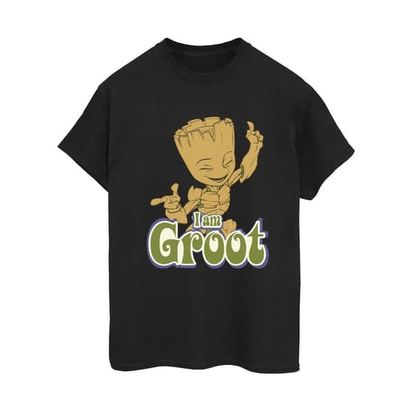 Guardians Of The Galaxy Womens/Ladies Groot Dancing Cotton Boyfriend T-Shirt