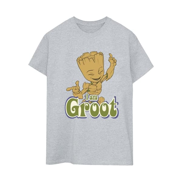 Guardians Of The Galaxy Womens/Ladies Groot Dancing Cotton Boyfriend T-Shirt
