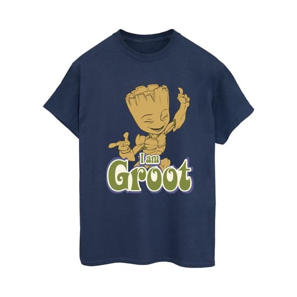 Guardians Of The Galaxy Womens/Ladies Groot Dancing Cotton Boyfriend T-Shirt