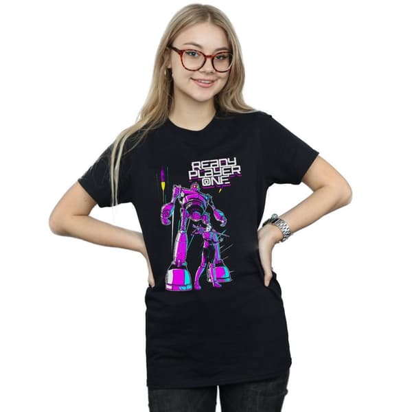 Ready Player One Womens/Ladies Iron Giant And Art3mis Cotton Boyfriend T-Shirt