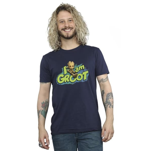 Marvel Guardians Of The Galaxy I Am Groot Jumping T-shirt för herrar