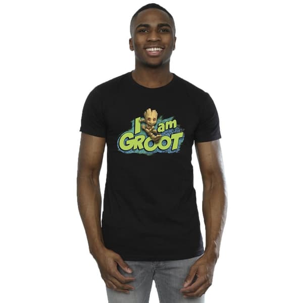 Marvel Guardians Of The Galaxy I Am Groot Jumping T-shirt för herrar