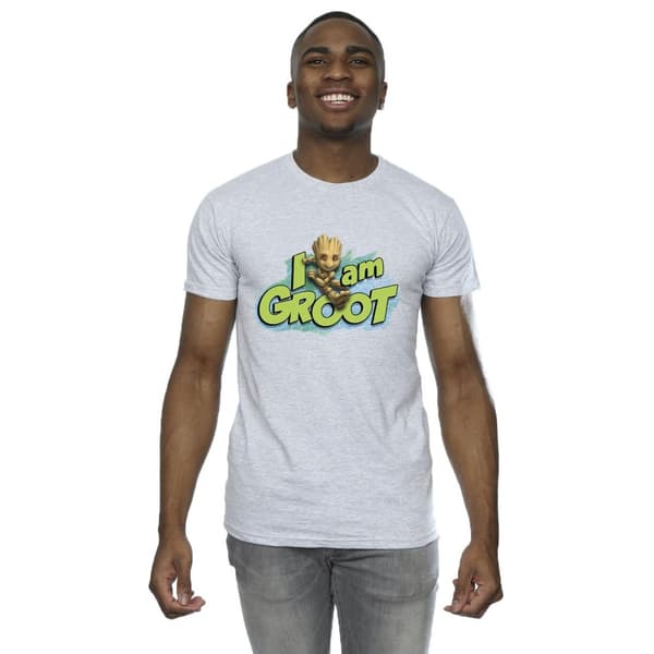 Marvel Guardians Of The Galaxy I Am Groot Jumping T-shirt för herrar