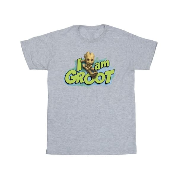 Marvel Guardians Of The Galaxy I Am Groot Jumping T-shirt för herrar