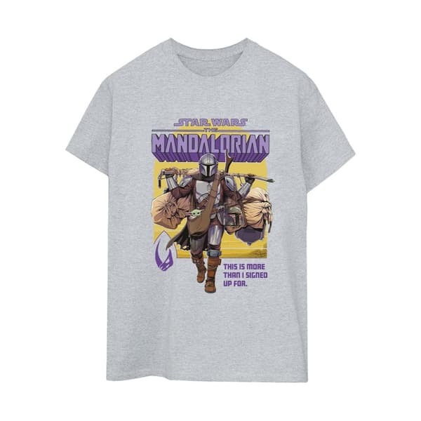 Star Wars Womens/Ladies The Mandalorian More Than I Signed Up For Cotton Boyfriend T-Shirt