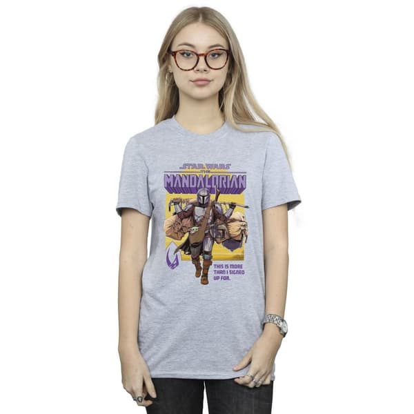 Star Wars Womens/Ladies The Mandalorian More Than I Signed Up For Cotton Boyfriend T-Shirt