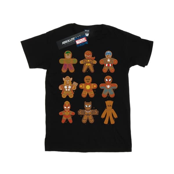 Marvel Dam/kvinnor Avengers Christmas Gingerbread Boyfriend T-shirt i bomull