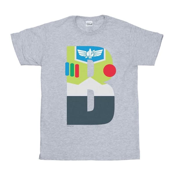 Disney T-shirt i bomull för flickor med alfabetet B för Buzz Lightyear