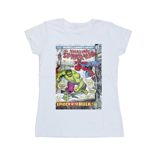 Marvel Dam/Tjej - Spider-Man VS Hulk - T-shirt i bomull med omslag