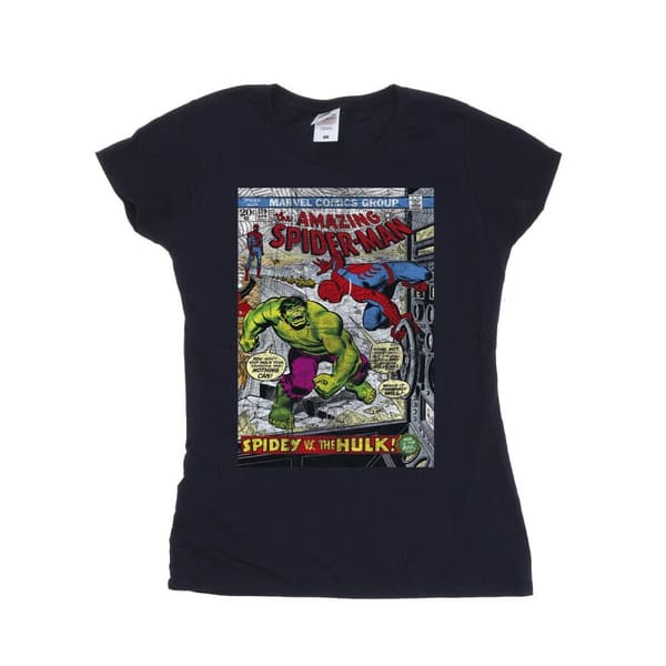 Marvel Dam/Tjej - Spider-Man VS Hulk - T-shirt i bomull med omslag