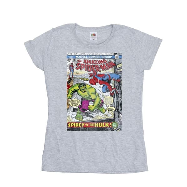Marvel Dam/Tjej - Spider-Man VS Hulk - T-shirt i bomull med omslag