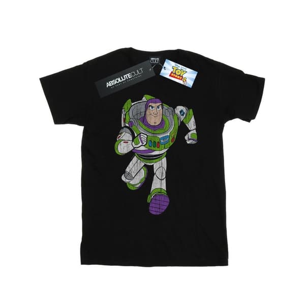 Disney Womens/Ladies Toy Story 4 Classic Buzz Lightyear Cotton Boyfriend T-Shirt Black 3XL