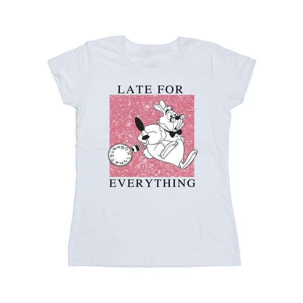 Disney Dam/Tjej - Alice i underlandet - Vit kanin - Bomulls-T-shirt