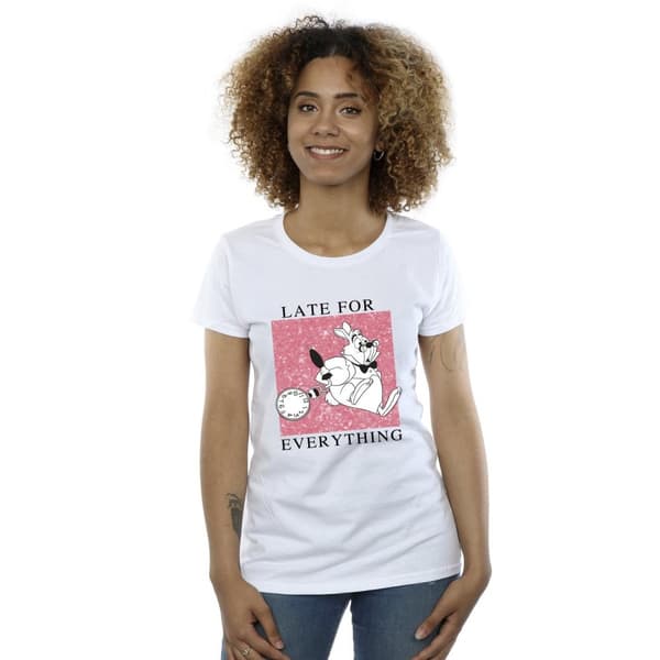 Disney Dam/Tjej - Alice i underlandet - Vit kanin - Bomulls-T-shirt