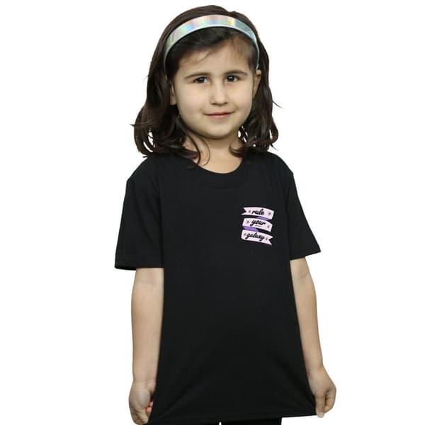 Star Wars Girls Rule Your Galaxy Chest Print Cotton T-Shirt