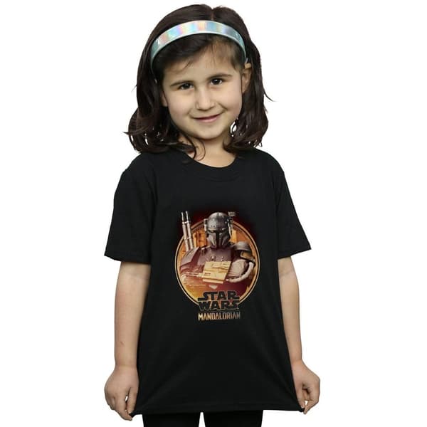 Star Wars Girls The Mandalorian Paz Vizsla Framed Cotton T-Shirt