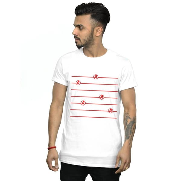 Marvel Mens Avengers Endgame Logo Stripes T-Shirt