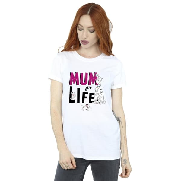 Disney Dam/Tjej 101 Dalmatians Mum For Life Boyfriend T-shirt i bomull