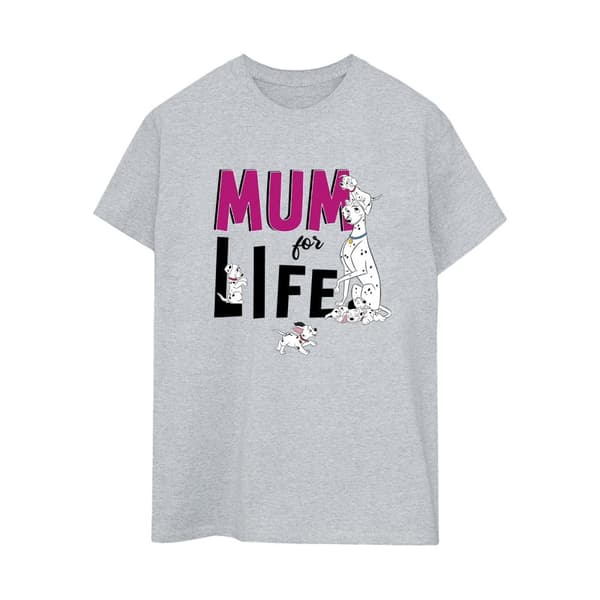Disney Dam/Tjej 101 Dalmatians Mum For Life Boyfriend T-shirt i bomull