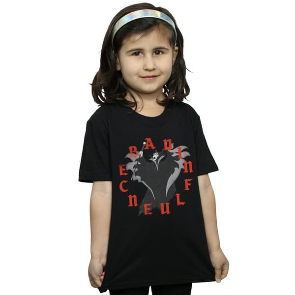 Disney T-shirt i bomull för flickor Maleficent Bad Influence