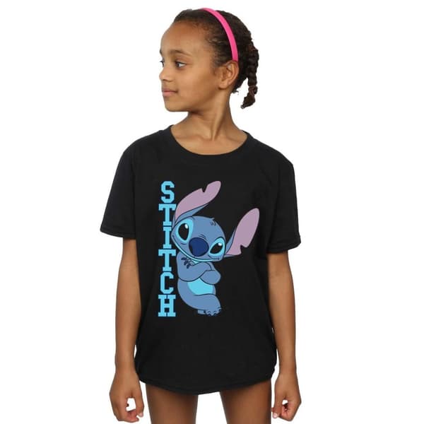 Disney Girls Lilo And Stitch Posing Cotton T-Shirt