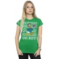 Miniatyrbild 2 av 5: Disney Dam/Tjej Donald Duck Christmas Fair Isle T-shirt i bomull