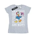 Miniatyrbild 1 av 5: Disney Dam/Tjej Donald Duck Christmas Fair Isle T-shirt i bomull