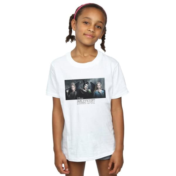 Disney Girls Maleficent Mistress Of Evil Character Poster T-shirt i bomull
