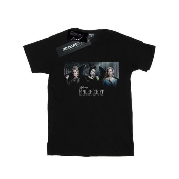 Disney Girls Maleficent Mistress Of Evil Character Poster T-shirt i bomull Black 12-13 Years