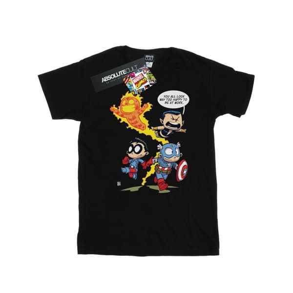 Marvel Comics Girls Avengers Invaders Cartoon Cotton T-Shirt