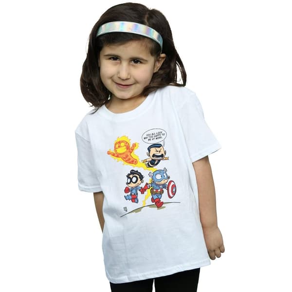 Marvel Comics Girls Avengers Invaders Cartoon Cotton T-Shirt